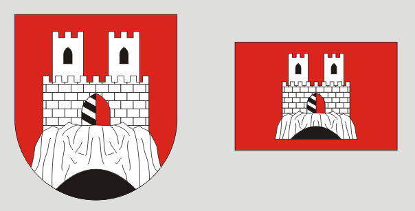 Holštejn - znak a vlajka obce